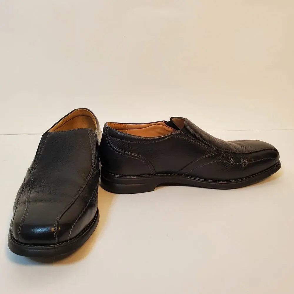 Nunn Bush Mens Black Leather Slip On Loafers Shoes 11.5M Sheepskin 81044-007